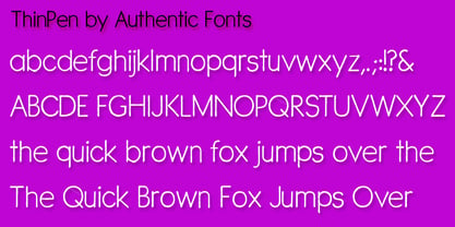ThinPen Font Poster 1