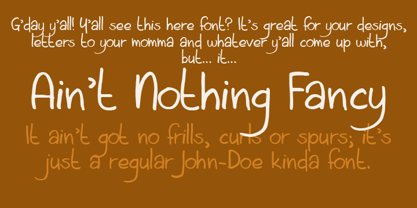 Aint Nothing Fancy Font Poster 1