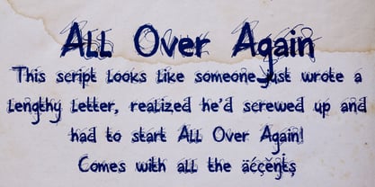 All Over Again Font Poster 1