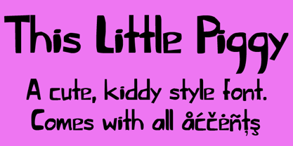 This Little Piggy Font Poster 1