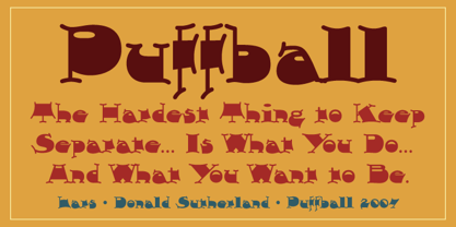 Puffball Font Poster 1