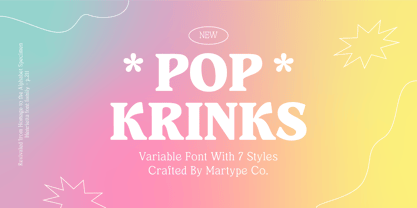Pop Krinks Font Poster 1