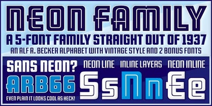 ARB 66 Neon Font Poster 2
