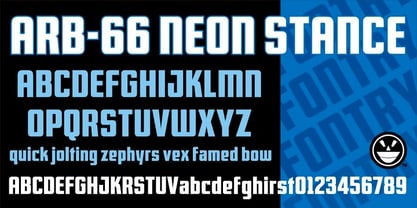 ARB 66 Neon Font Poster 3