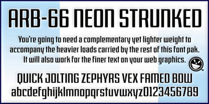 ARB 66 Neon Font Poster 4