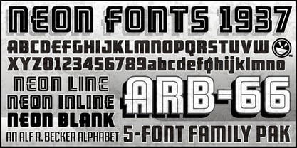 ARB 66 Neon Font Poster 5