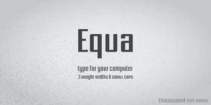 Equa Font Poster 1