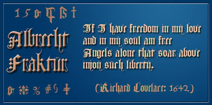 Albrecht Fraktur Font Poster 7