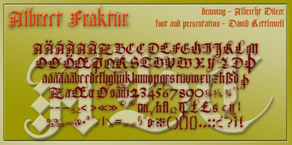 Albrecht Fraktur Font Poster 6