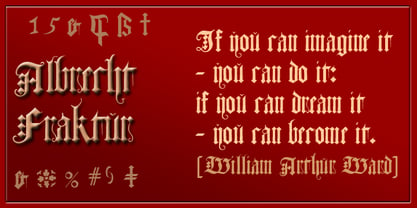 Albrecht Fraktur Font Poster 5