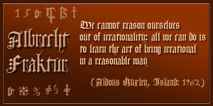 Albrecht Fraktur Font Poster 4