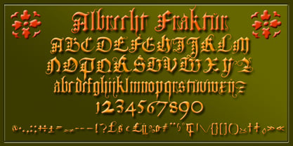 Albrecht Fraktur Font Poster 2