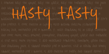 Hasty Tasty Font Poster 1