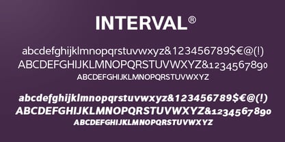Interval Sans Pro Font Poster 13