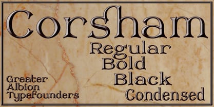 Corsham Font Poster 2