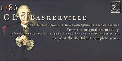 1785 GLC Baskerville Font Poster 1