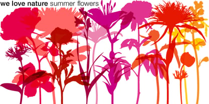 We Love Nature Summer Flowers Font Poster 1