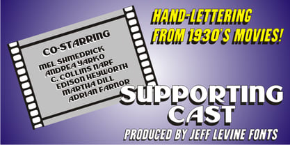 Supporting Cast JNL Font Poster 1