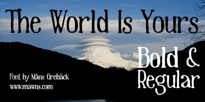 The World Is Yours Font Poster 1