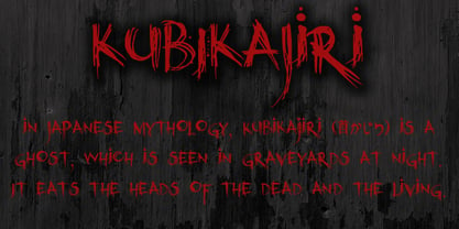 Kubikajiri Font Poster 2