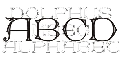 Dolphus-Mieg Alphabet Font Poster 3