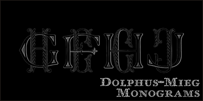 Dolphus-Mieg Monograms Font Poster 1