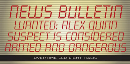 Overtime LCD Pro Font Poster 1