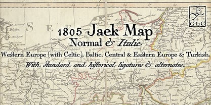1805 Jaeck Map Font Poster 1