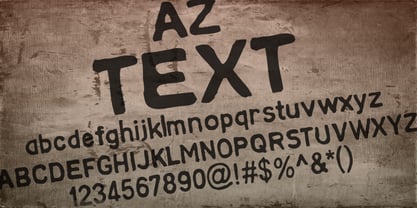 AZ Text Fuente Póster 1