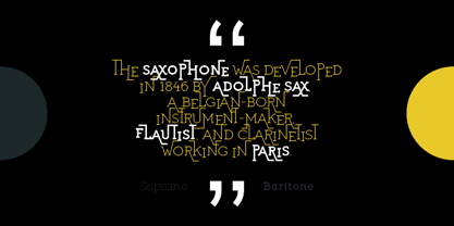 Saxophone Font Poster 3