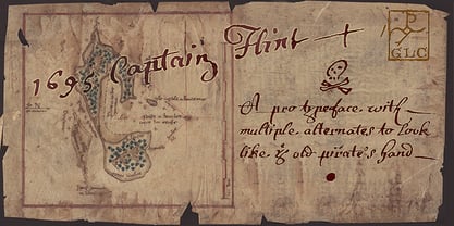 1695 Kapitän Flint Schriftart Poster 2