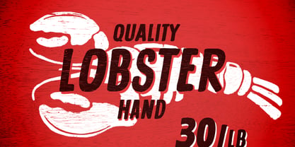 Lobster Hand Fuente Póster 4