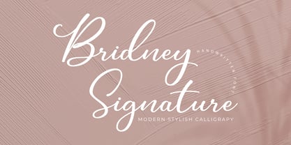 Bridney Signature Font Poster 1