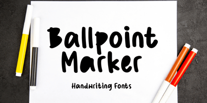 Ballpoint Marker Font Poster 1