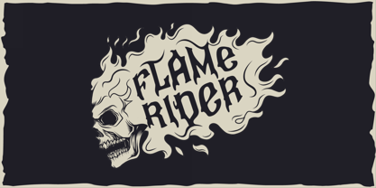 Flame Rider Fuente Póster 4