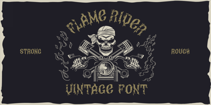 Flame Rider Font Poster 1