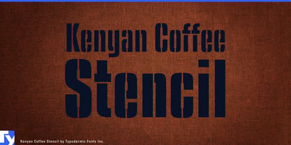 Kenyan Coffee Stencil Font Poster 1