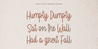 Hotty Potty Font Poster 2