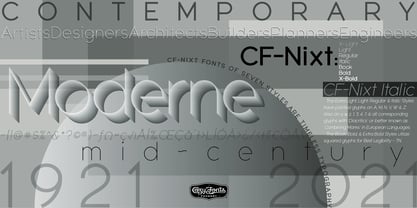 CF Nixt Font Poster 2