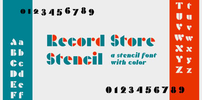 Record Store Stencil Fuente Póster 1