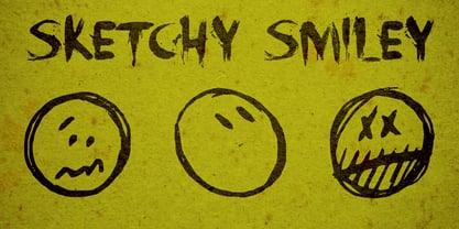 Sketchy Smiley Font Poster 1