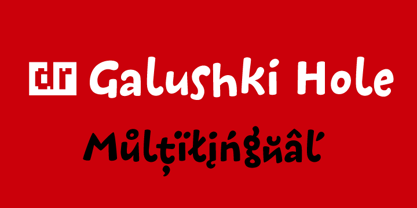 DR Galushki Hole Font Poster 1