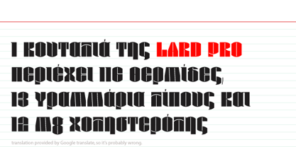 Lard Pro Font Poster 13