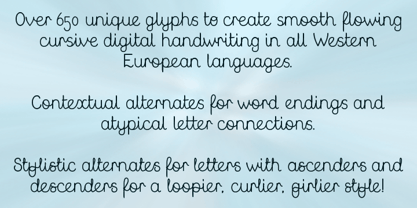 Cursive Script Font Poster 3