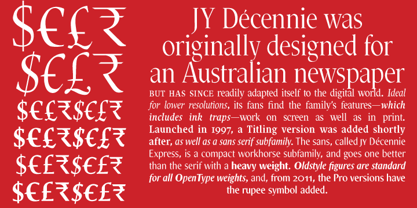 Decennie JY Pro Font Poster 1