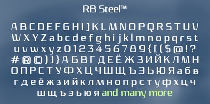 RB Steel Font Poster 3
