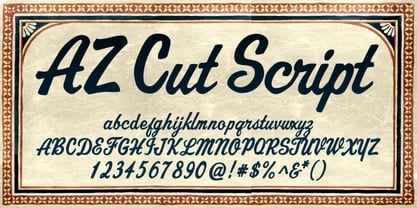 AZ Cut Script Font Poster 2