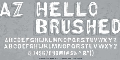 AZ Hello Brushed Font Poster 2