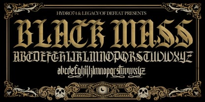 H74 Black Mass Font Poster 1