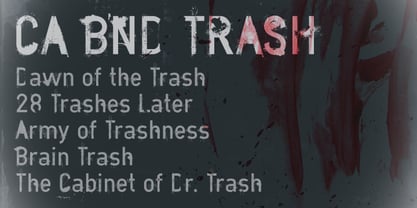 CA BND Trash Font Poster 2